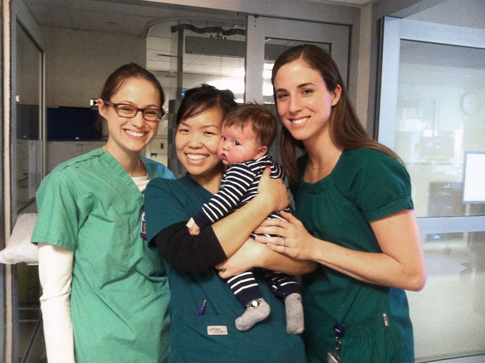 PHOTO: William Will Donovan is shown with nurses at NYU Langone Medical Center after his second heart surgery. He was one of the newborns evacuated during Superstorm Sandy.