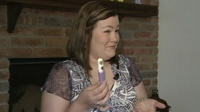 VIDEO: Tampon covered with dark spots was found inside a carton of Kotex tampons.