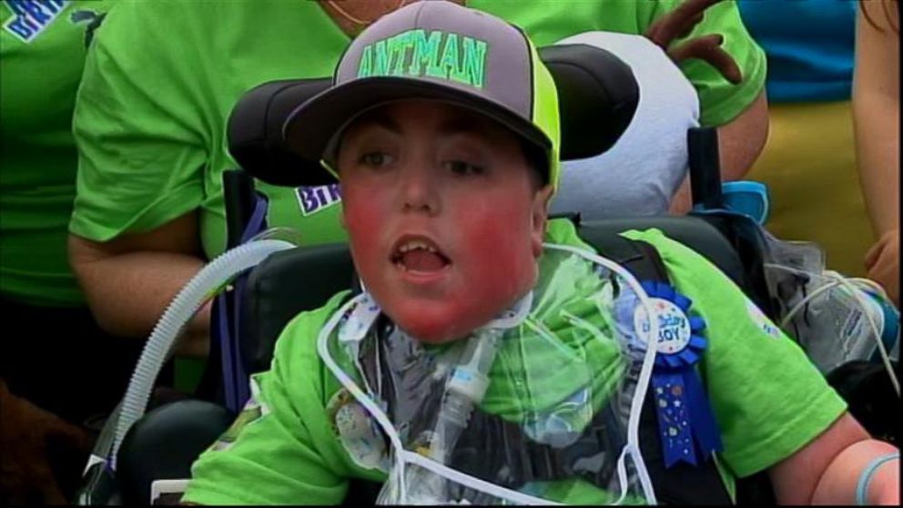 VIDEO: Anthony Katz, 13, was born with a rare genetic disorder that affects skeletal muscle tissue.
