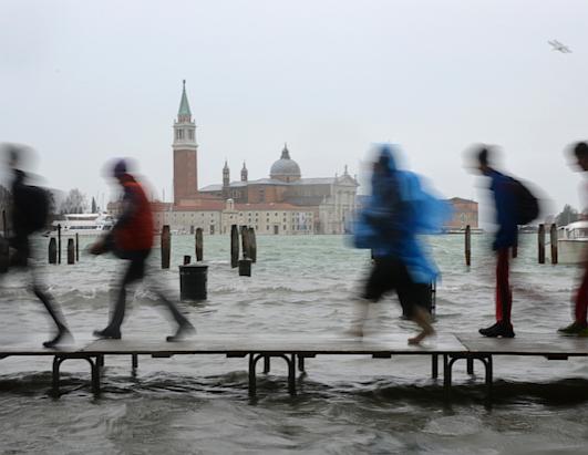 Venice Floods as Torrential Rain Hits the City