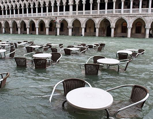 Venice Floods as Torrential Rain Hits the City