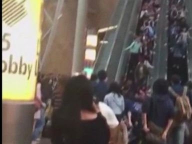WATCH: Escalator in Hong Kong mall suddenly reverses direction