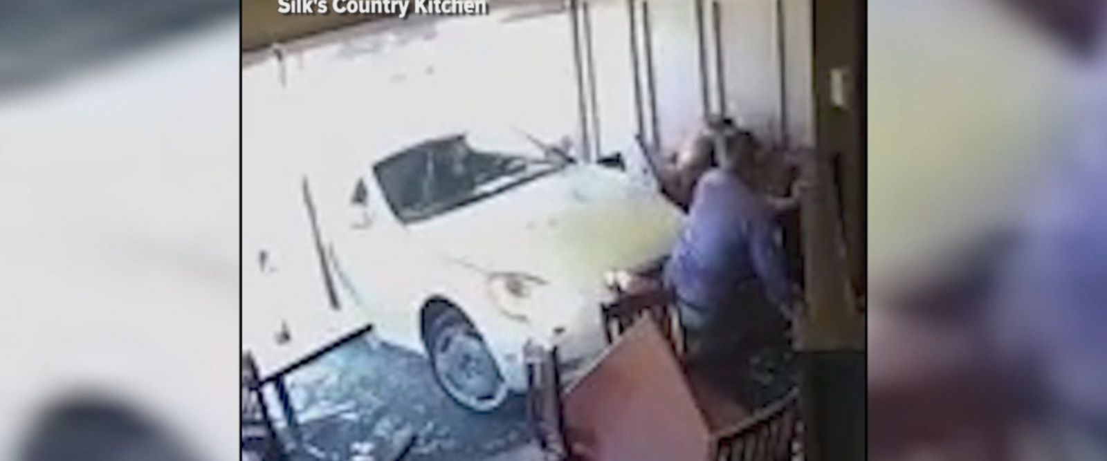 Car Crashes Through Restaurant Window, Hitting Man While He Eats - ABC News