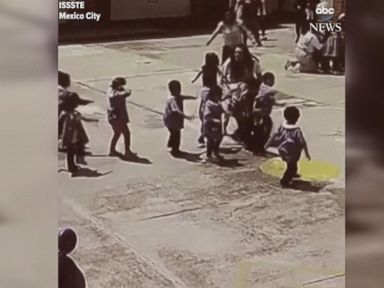 WATCH: Video shows children being evacuated after Mexico City earthquake