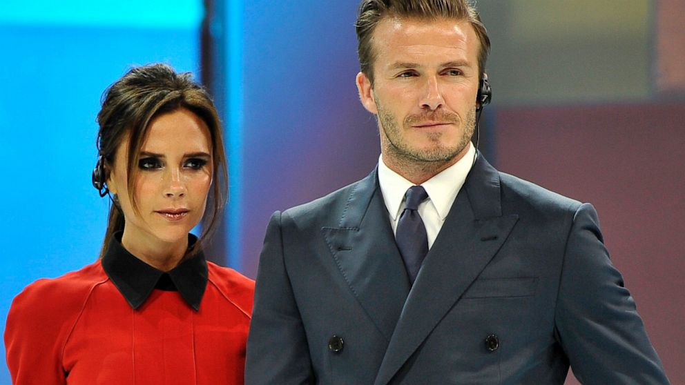 PHOTO: David Beckham and Victoria Beckham attend China Central Television show on June 23, 2013 in Beijing, China.