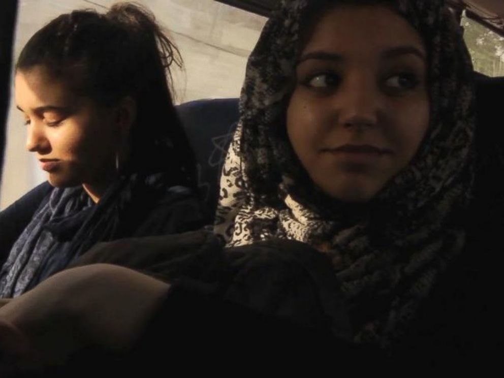 PHOTO: The Akasha family, made up of Rania Akasha and her four children, from Baton Rouge, Louisiana, leave Gaza on Sunday, July 13, 2014. They were in Gaza on vacation visiting relatives when the conflict started.