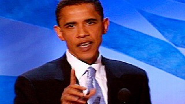 VIDEO: Obama delivers the keynote address at the 2004 Democratic National Convention.