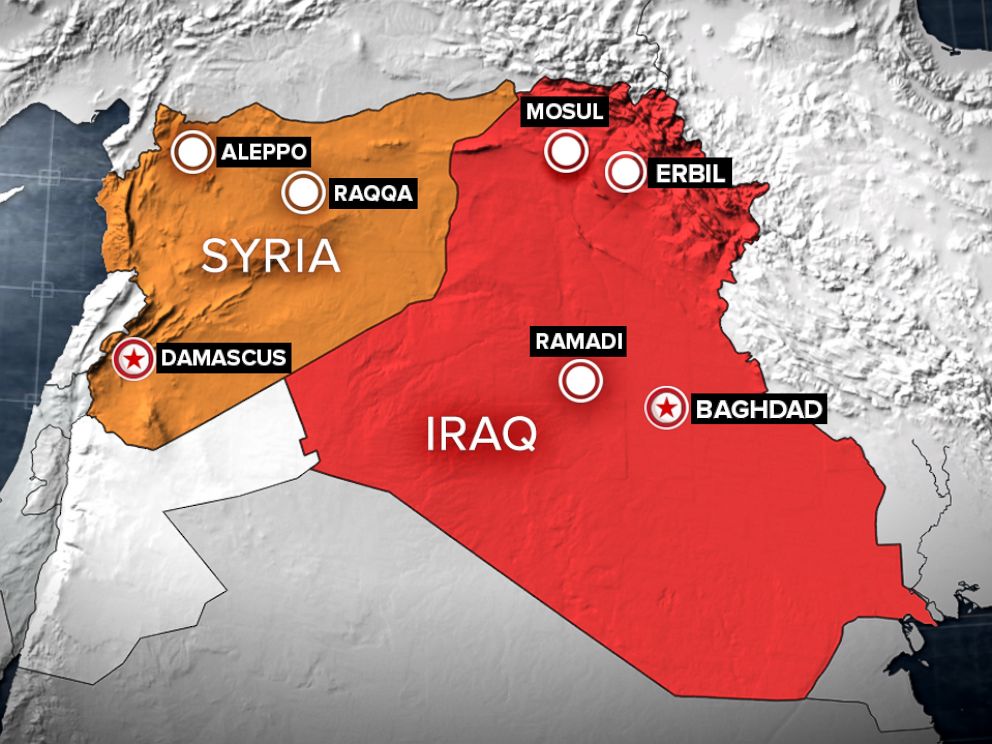 PHOTO: Iraq Syria Map - ABC News