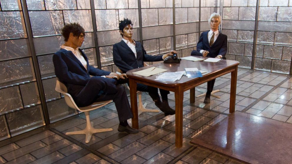 PHOTO: In a "glass room" in the former U.S. Embassy in Tehran, Iran, U.S. diplomats could communicate without the threat of eavesdropping. A wax figure of the last serving U.S. ambassador to Iran sits in the room today.