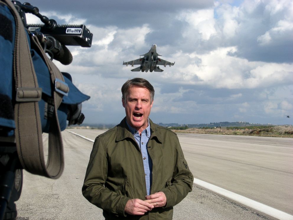 PHOTO: Terry Moran reports from the air base.