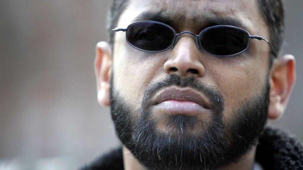 PHOTO: Moazzam Begg stands outside the U.S. Embassy in London, March 3, 2006.