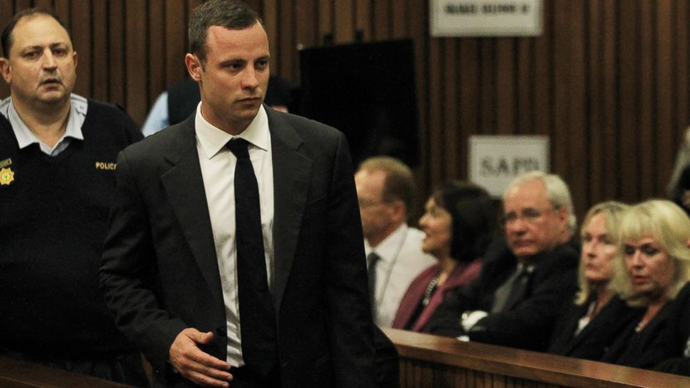 PHOTO: Oscar Pistorius arrives for his trial at the high court in Pretoria, South Africa, Monday, March 3, 2014.