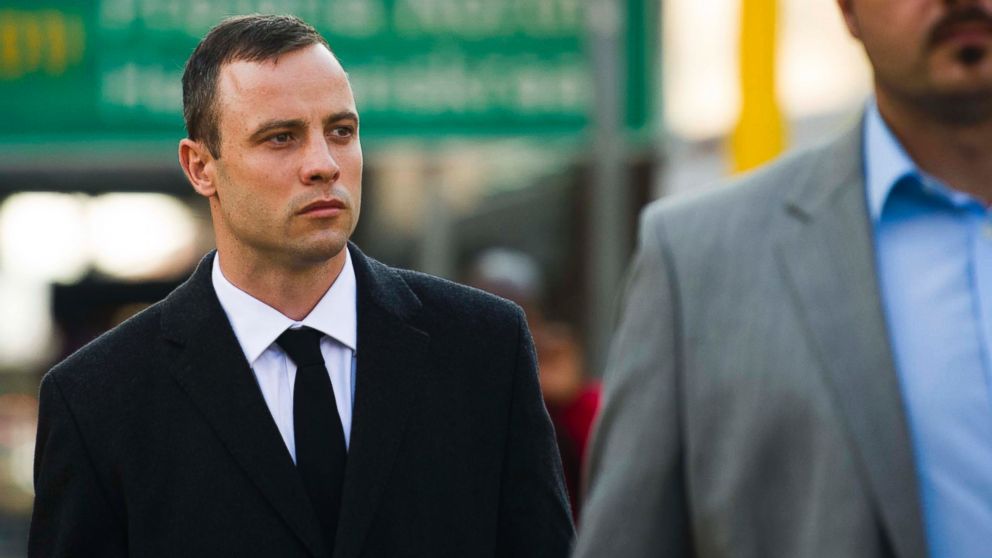 PHOTO: Oscar Pistorius arrives at court in Pretoria, South Africa, Monday, April 7, 2014.