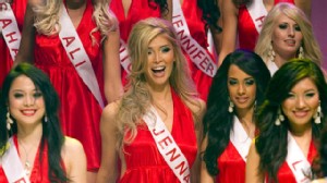 PHOTO: Transgendered beauty queen Jenna Talackova, center, appears in the Miss Universe Canada pageant in Toronto on Saturday May 19, 2012.