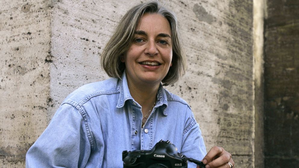 PHOTO: Associated Press photographer Anja Niedringhaus poses for a photograph in Rome, in this April 2005 file photo.