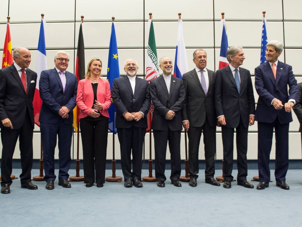 PHOTO: World leaders pose for a group picture at the United Nations building in Vienna, July 14, 2015, during their talks on the Iranian nuclear program.