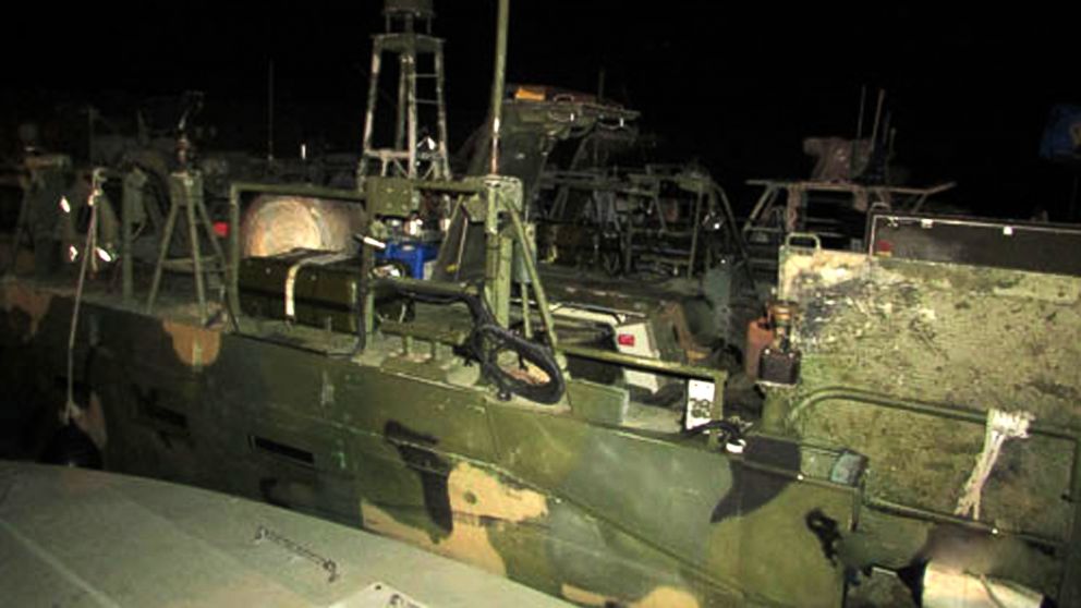 PHOTO: This picture released by the Iranian Revolutionary Guards, Jan. 13, 2016, shows American Navy boats in custody of the guards in an undisclosed location in Iran.