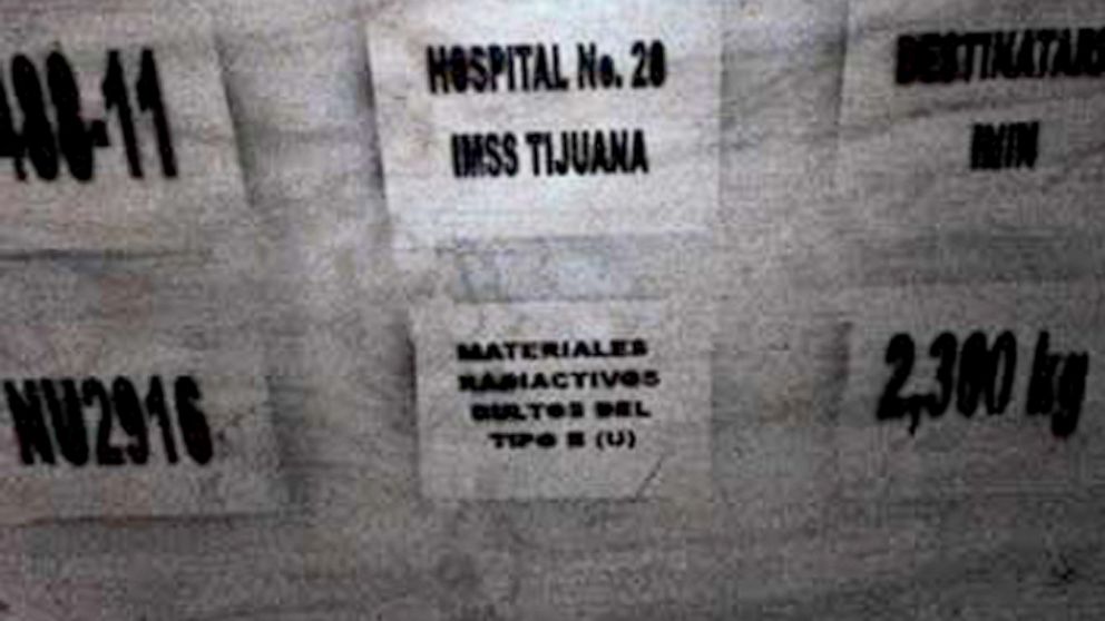 PHOTO: This image released by the National Commission on Nuclear Safety and Safeguards of Mexicos Energy Secretary, Dec. 4, 2013, shows a large box that is part of the cargo of a stolen truck hauling radioactive material, in Tepojaco, Mexico.