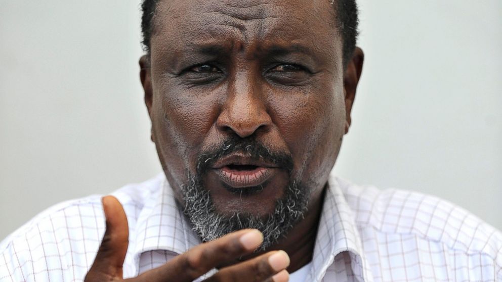 PHOTO: Mohamed Abdi Hassan, one of Somalias most notorious pirate chiefs, speaks on April 24, 2013