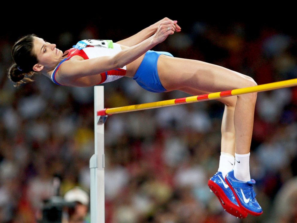 PHOTO: Anna Chicherova of Russia competes in the Womens High Jump Final held at the Beijing 2008 Olympic Games, Aug. 23, 2008, in Beijing.