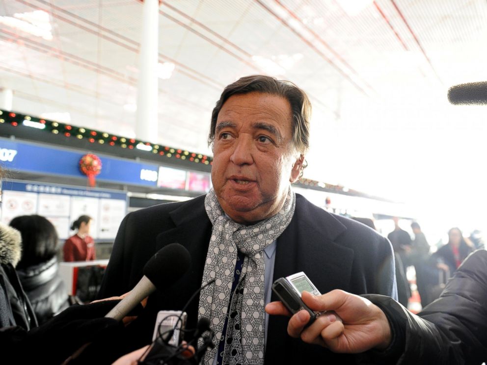PHOTO: Former New Mexico Governor Bill Richardson speaks to the media at Beijing International airport in Beijing, Jan. 7, 2013, before his trip to North Korea.