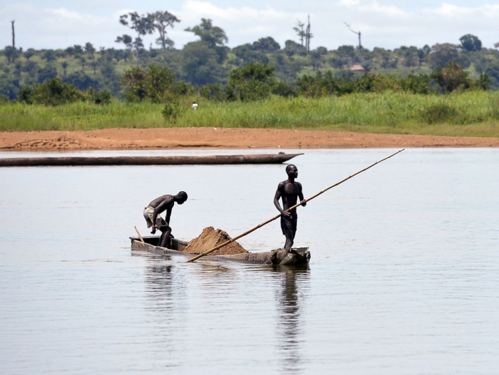 PHOTO: The Ubangi River, located near the Ebola River, is pictured on April 12, 2014.