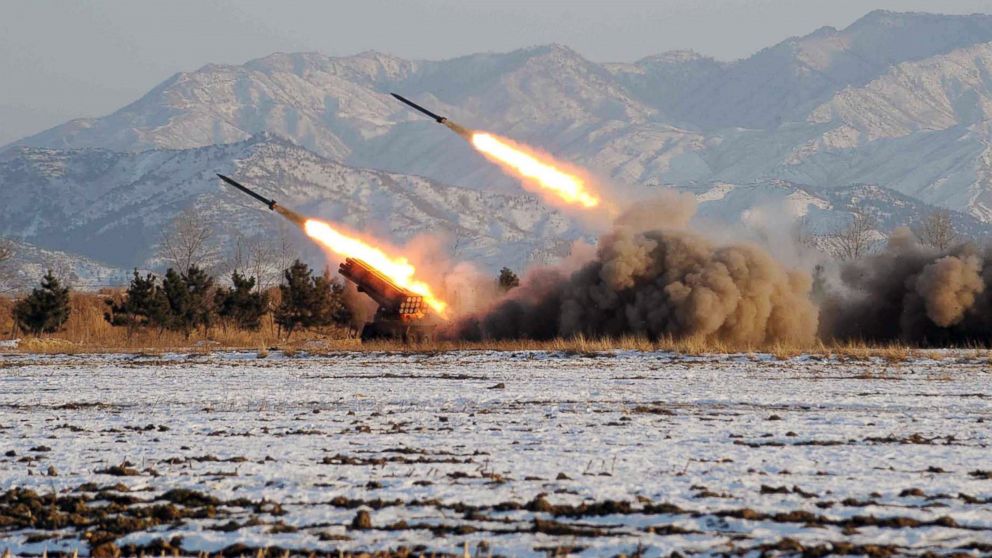 PHOTO: This undated file picture released from North Koreas official Korean Central News Agency shows a firing drill of the Unit 1489 under the Artillery Command of the Korean Peoples drill at undisclosed location in North Korea.