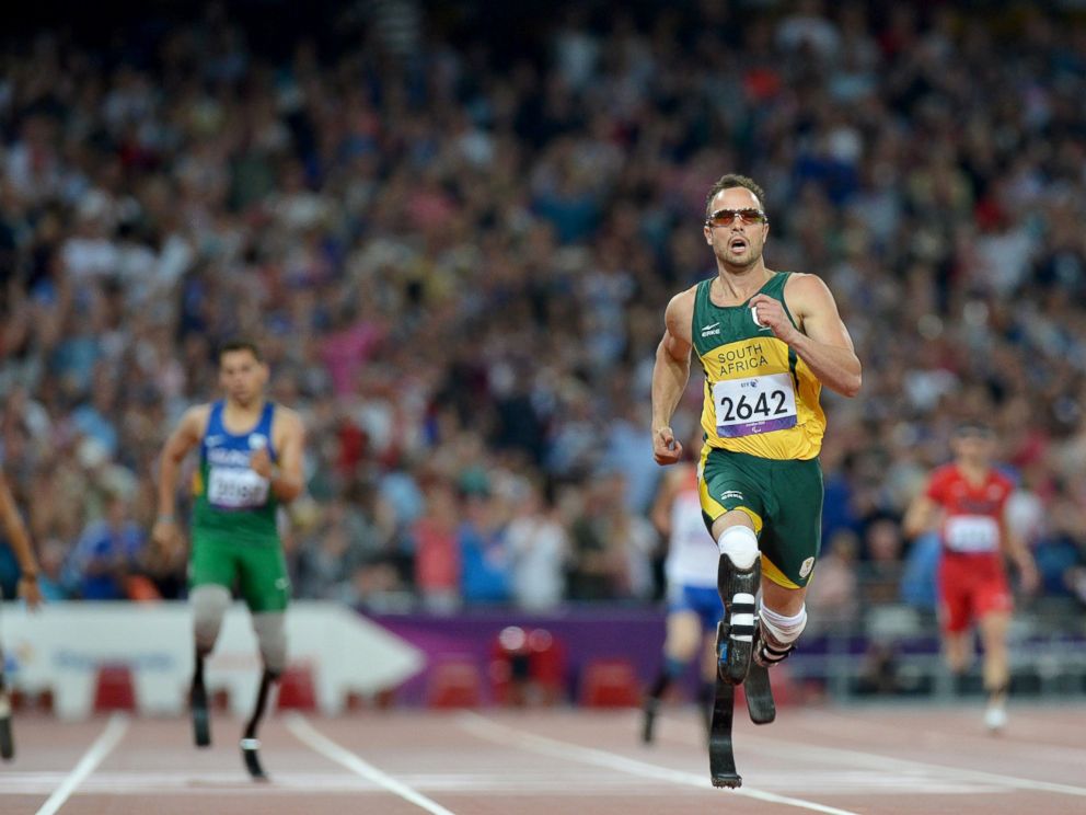 PHOTO: South Africas Oscar Pistorius in the mens 400m - T44 final at the London 2012 Paralympic Games at the Olympic Stadium in London, Sept. 8, 2012.