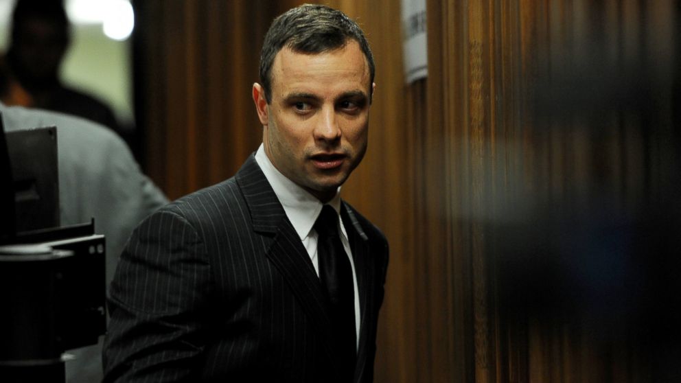 PHOTO: Oscar Pistorius arrives at the Pretoria High Court on July 2, 2014 in Pretoria, South Africa.