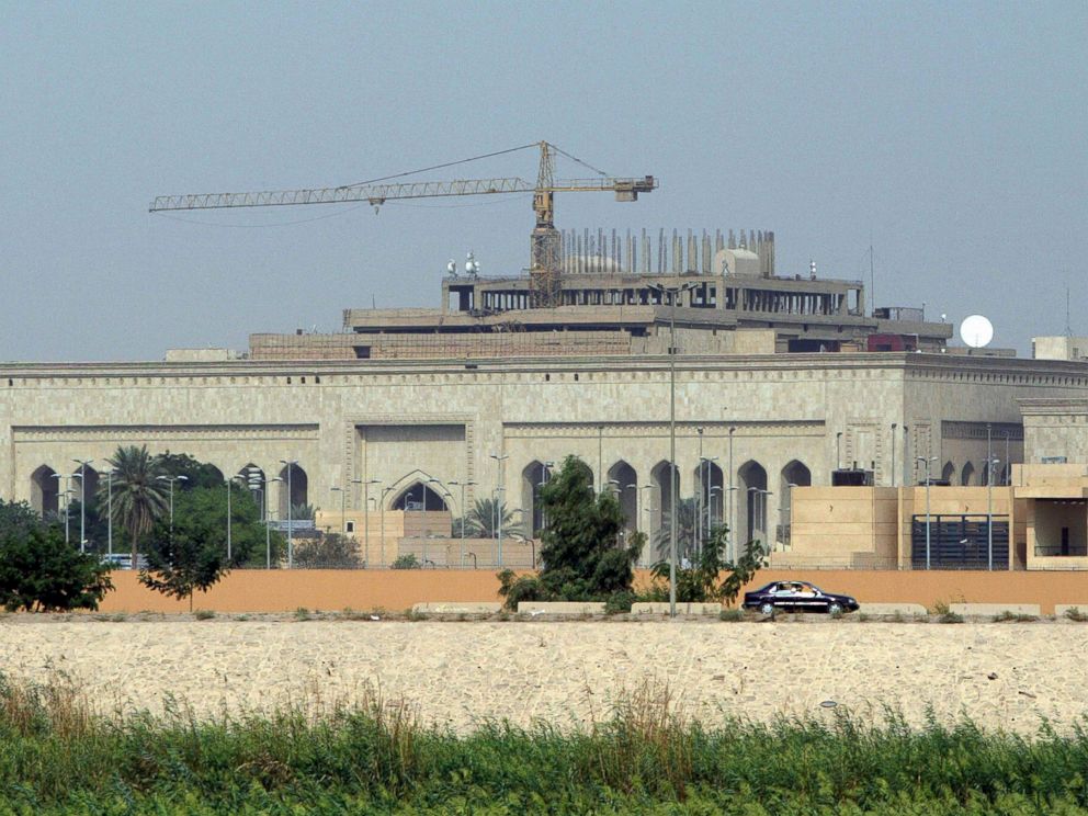 PHOTO: The new US embassy complex, still under construction, in the heavily fortified Green Zone, on the west bank of the Tigris River in Baghdad, Oct. 11, 2007. 