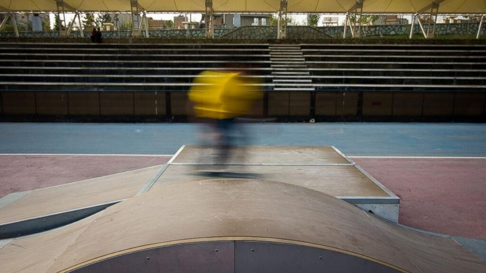 PHOTO: Skater flies by, tells ABC News: ?I just wanna? ride, you know??