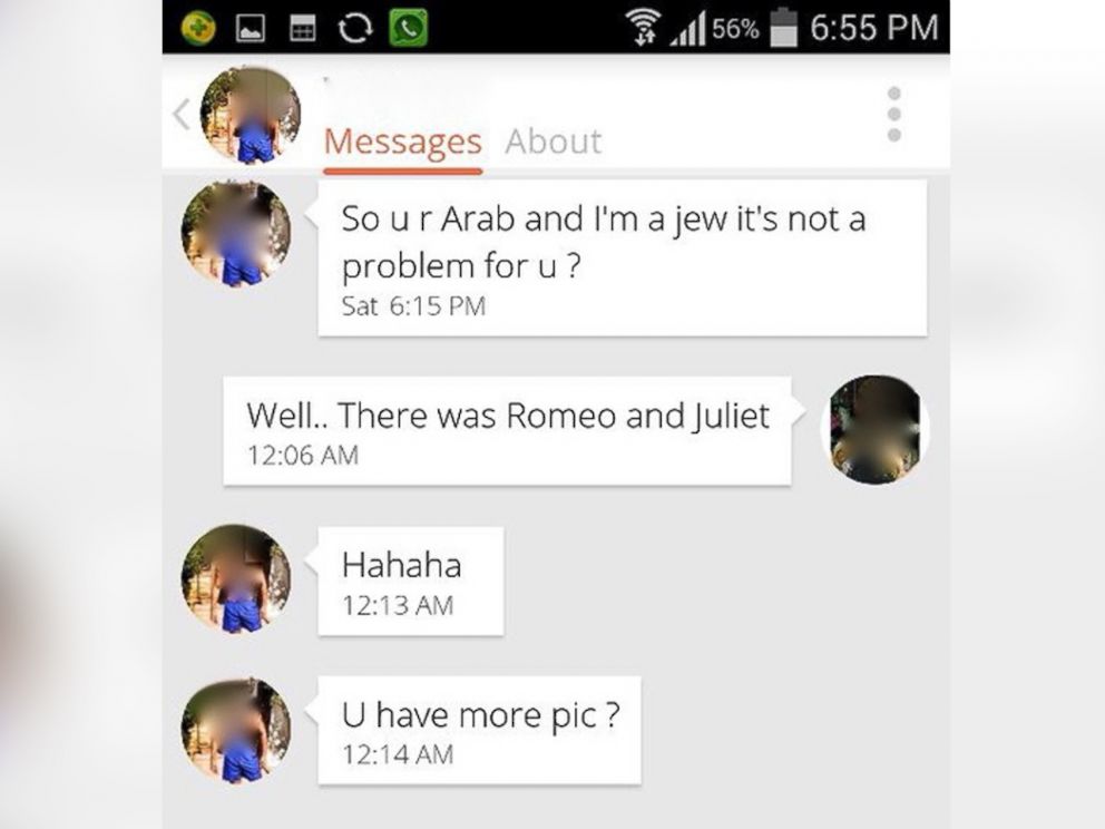 PHOTO: Excerpts of conversations purportedly from online daters in the Middle East.