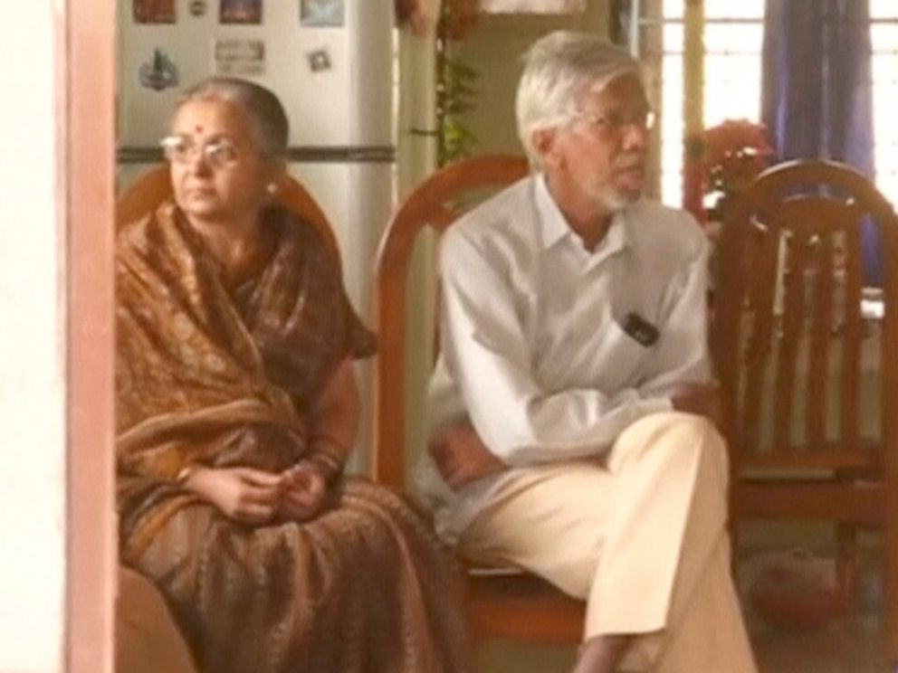 PHOTO: A still image taken from a video shows relatives of Srinivas Kuchibhotla, who was shot dead in a possible hate crime in Kansas, siting in their home in Hyderabad, Telangana, India, Feb. 24, 2017.