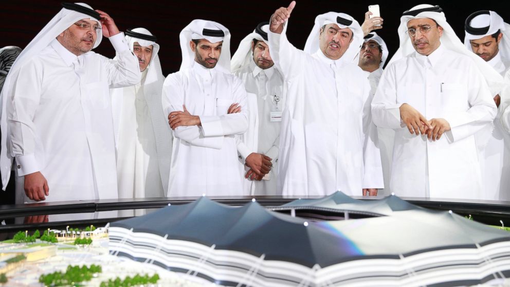 PHOTO: Secretary-General Hassan Al-Thawadi, third from left, of Qatars Supreme Committee for Delivery and Legacy, the nations 2022 World Cup organizing committee is pictured. 