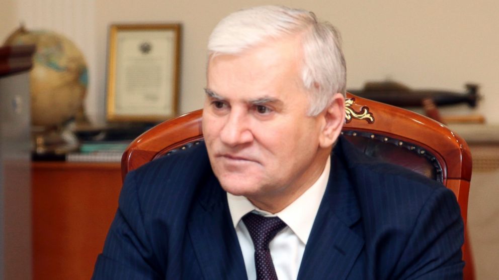 PHOTO: Mayor of Makhachkala Said Amirov speaks at his office in Makhachkala April 25, 2013.