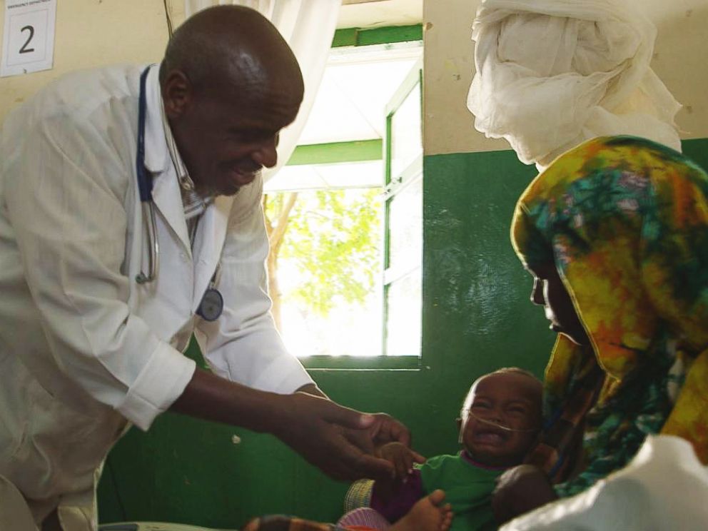 PHOTO: Dr. Jama Mohamed Ahmed works in a hospital in Somaliland. They are dying ... due to severe dehydration, Ahmed said, we are giving them IV fluids.