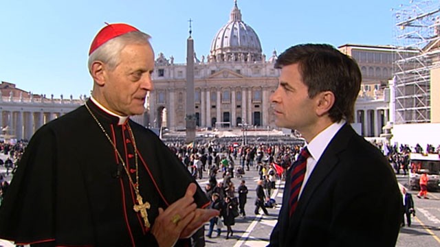 PHOTO: Cardinal Donald Wuerl, Archbishop of Washington spoke with with "Good Morning Americas" George Stephanopoulos on Feb. 27, 2013.
