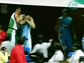 Foul! Basketball Brawl Caught On Tape