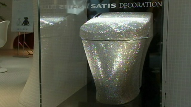 VIDEO: Toilet decorated with Swarovski crystal is on display in Tokyo.