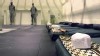 PHOTO A communal cell with prayer rugs, caps and sleeping mats at the detention facility at Parwan, Afghanistan, is shown, Nov. 15, 2009.