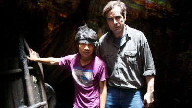 ABC's Bob Woodruff poses with 17-year-old Pemba Tamang, a coal miner in the Indian state of Meghalaya.
