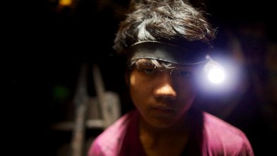 17-year-old Pemba Tamang, says he has been coal mining in Khliehrait, India since he was 12-years-old. He digs in the underground system of coal mines nicknamed 