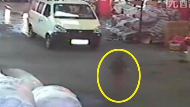 VIDEO: Passers-by ignored the toddler who was hit by van in the Chinese city of Foshan.