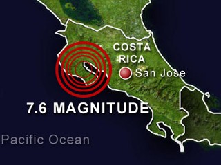Powerful Earthquake Reported in Costa Rica