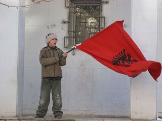 Child with flag
