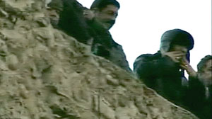 PHOTO: A screen grab from video of Libyan colonel Moamar Gadhafi blowing kisses to a crowd of supporters in Tripoli.