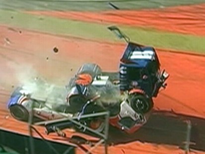 VIDEO: No serious injuries after a truck plowed into another vehicle in Brazil.