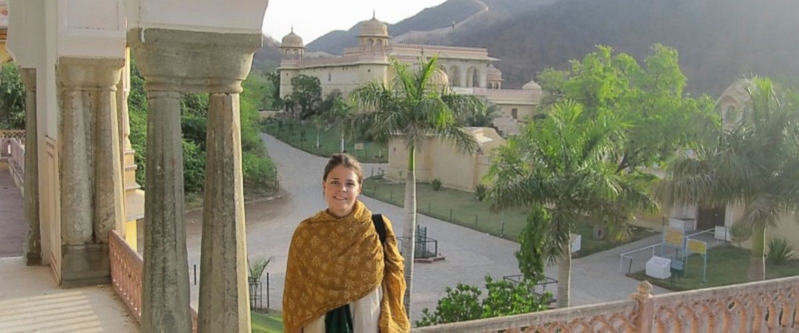 Kayla Mueller is seen here during her travels in this undated photo.