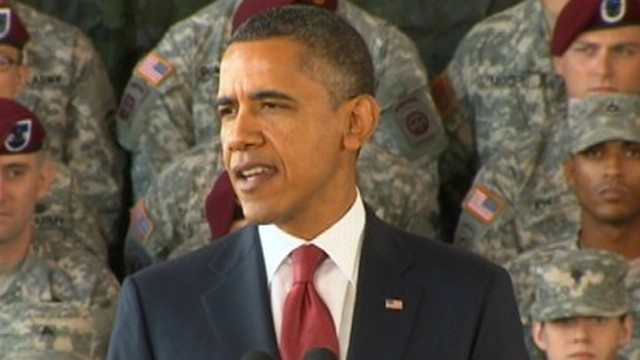 VIDEO: President Obama thanks troops in Fort Bragg for Iraq service.