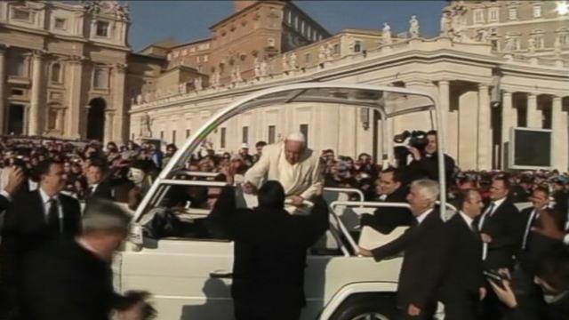 VIDEO: Pope Francis invited the Rev. Fabien Baez for a ride while driving through St. Peters Square.
